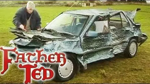 Ted Fixes A Dent In His Car - Father Ted_peliplat