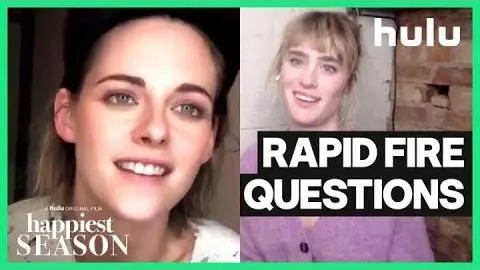 Rapid Fire Questions: Mackenzie Davis & Kristen Stewart • Happiest Season • A Hulu Original_peliplat