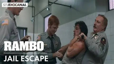 RAMBO: FIRST BLOOD - Jail Escape Scene [4K] - Starring Sylvester Stallone_peliplat