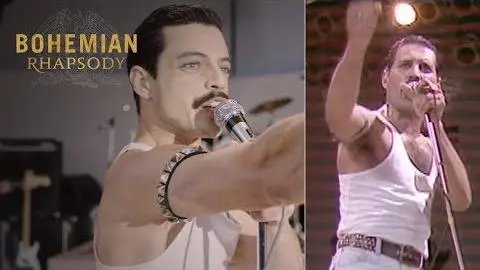 Bohemian Rhapsody | Live Aid Side by Side: "We Will Rock You"  | 20th Century FOX_peliplat