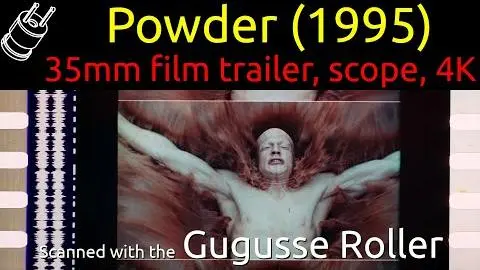 Powder (1995) 35mm film trailer, scope with hard matte, 4K (discolored)_peliplat