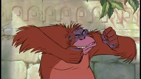 The Jungle Book(1967) - Mowgli Meets King Louie At The Ancient Ruins_peliplat