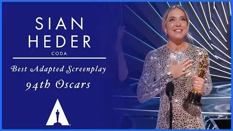 Sian Heder Wins Best Adapted Screenplay for 'CODA' | 94th Oscars_peliplat