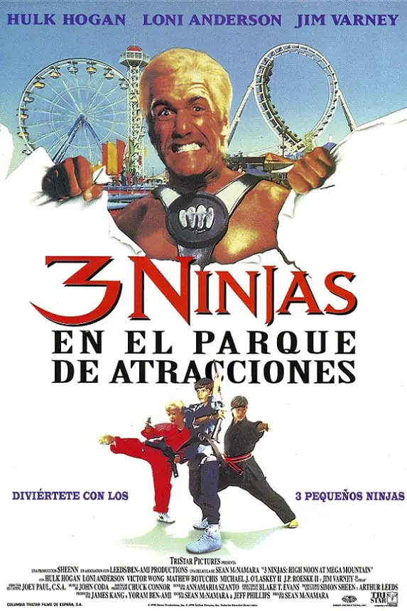 3 ninjas en el parque Mega Mountain_peliplat