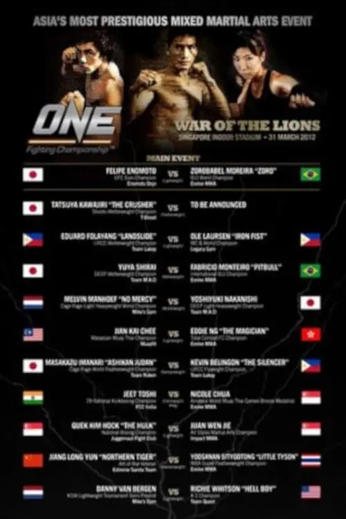 ONE Fighting Championship 3: War of Lions_peliplat