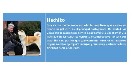 Hachiko 
Esta es una de las mejores películas que existe en donde los peluditos son los protagonistas principales, de ve_peliplat