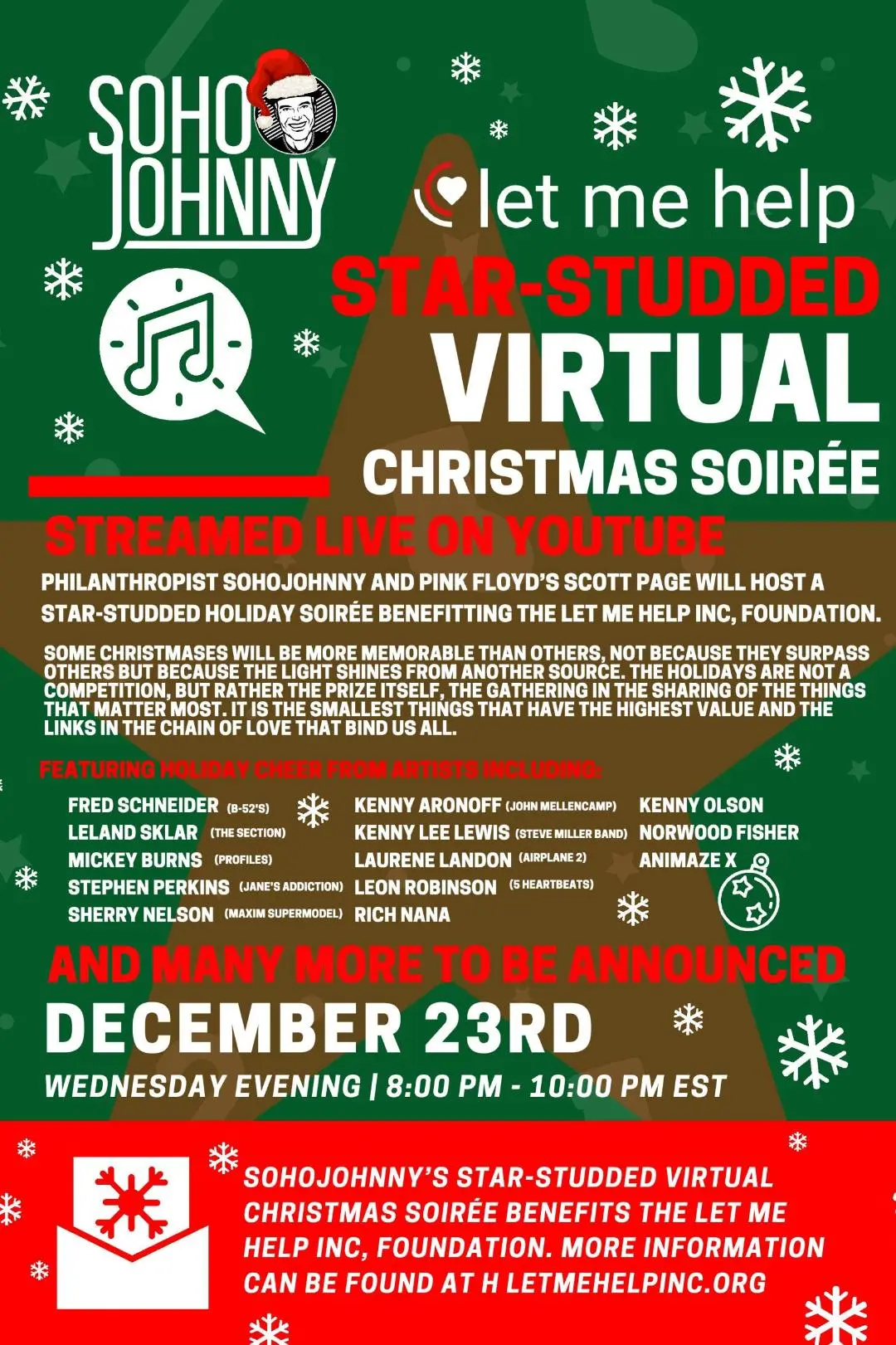 SohoJohnny's Let Me Help Star Studded Virtual Christmas Soiree_peliplat