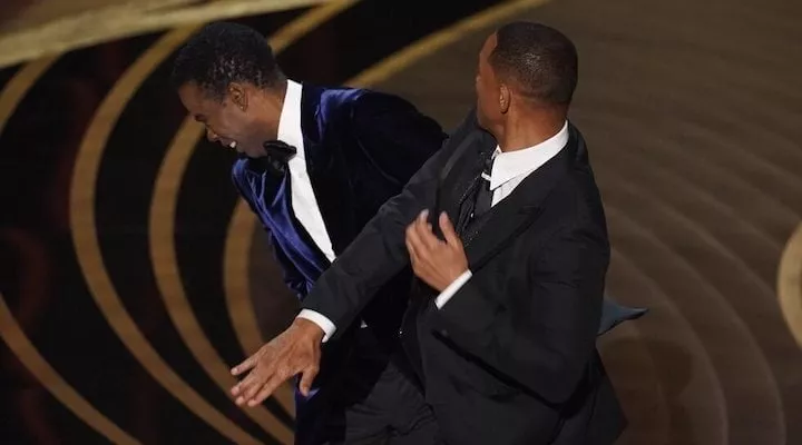 Will Smith abofeteando a Chris Rock en los Oscar