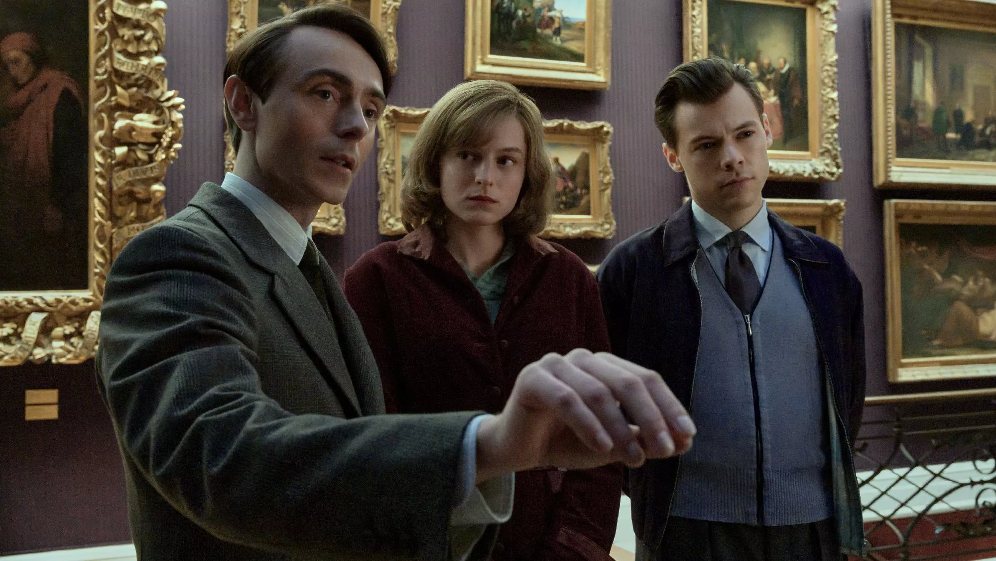 Harry Styles, Emma Corrin y David Dawson My Policeman Orgullo gay lgbtqia+