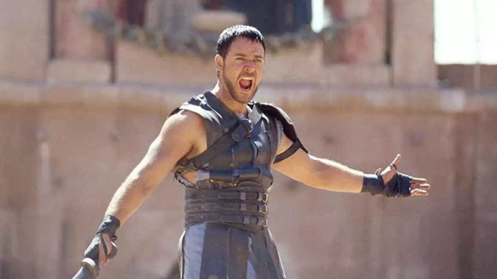 Russell  Crowe en Gladiator.