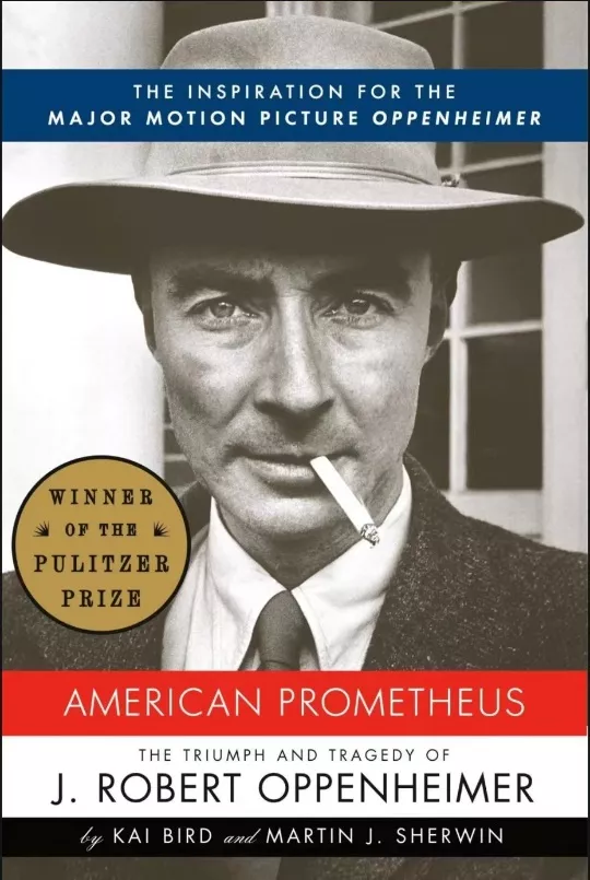 The book cover of Oppenheimer's biography