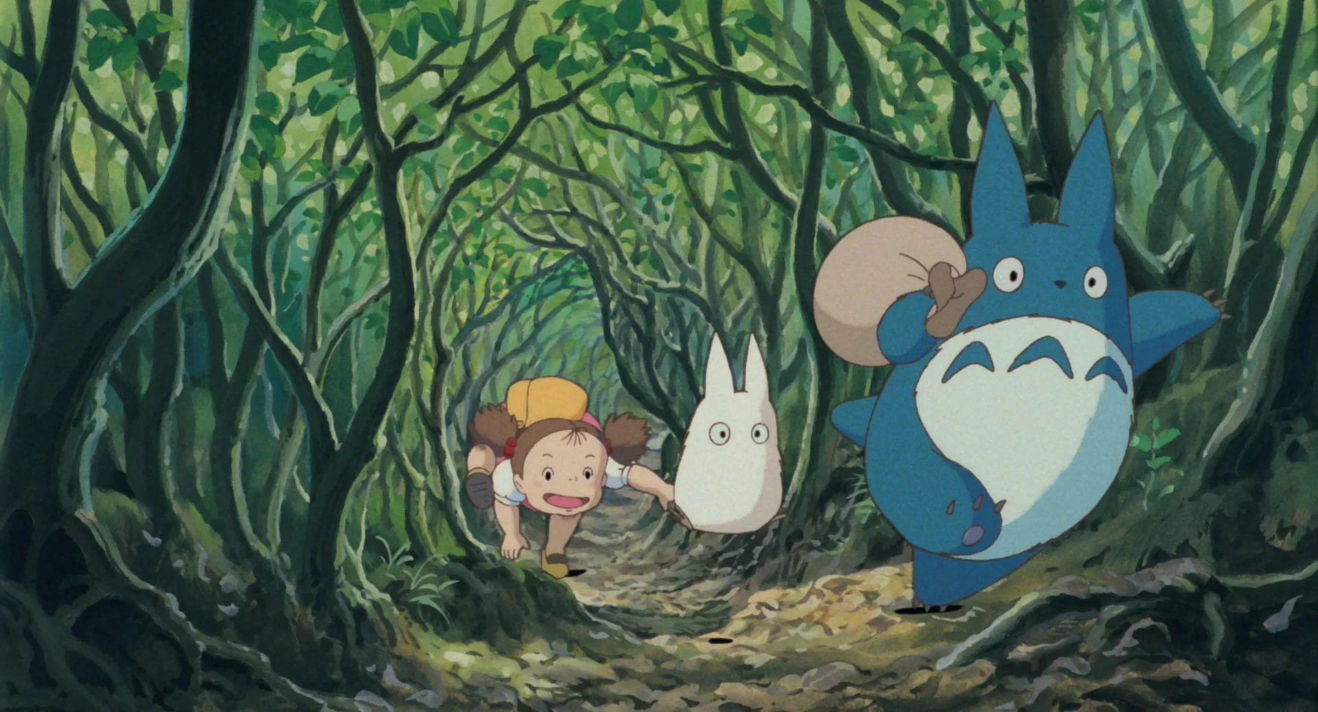 Mei, Chibi-Totoro and Chū-Totoro