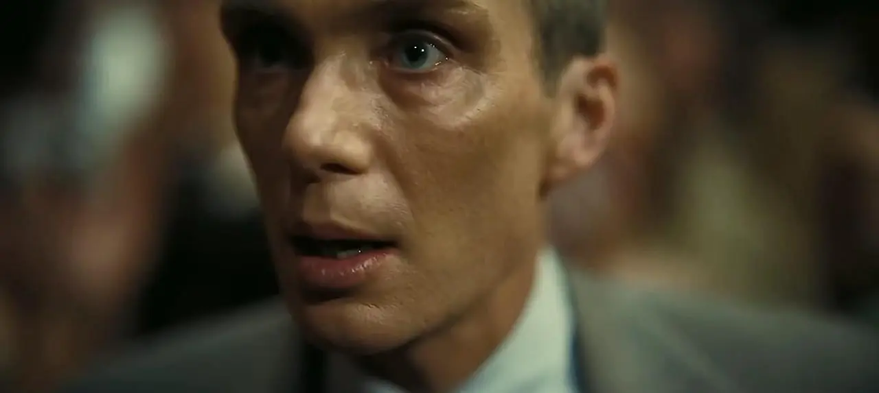 Cillian Murphy como Oppenheimer cuando finalmente entiende lo que hizo.