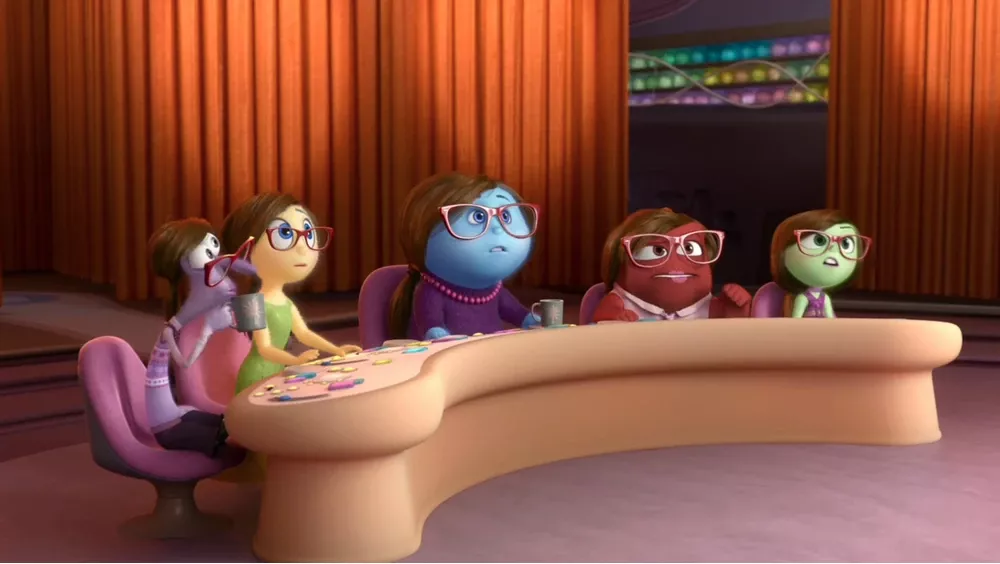In Riley's mother's brain, all of the emotions are female-coded.