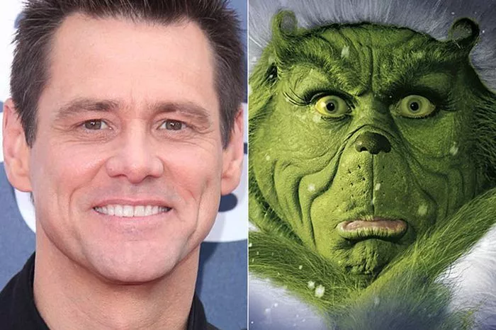 Jim Carrey como el Grinch (2000). Maquillaje: Rick Baker, Kazuhiro Tsuj. |  Special effects makeup, Movie makeup, The grinch makeup