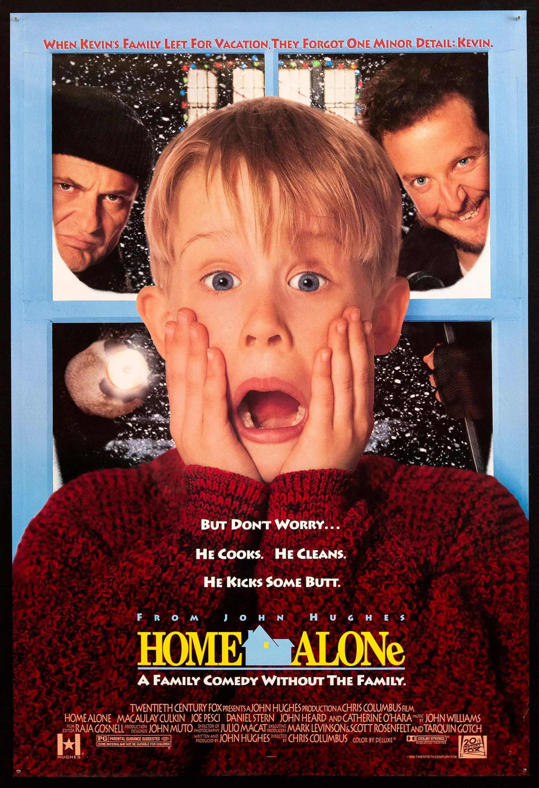 A movie poster of a child with his hands on his cheeks

Description automatically generated