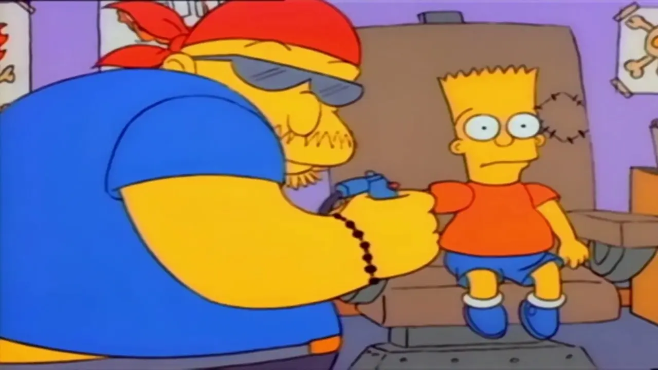 Bart se hace un tatuaje - YouTube