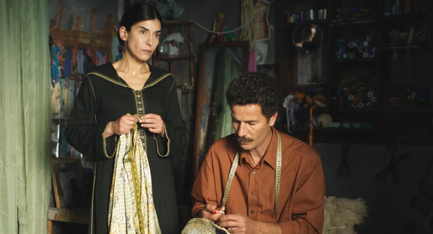 Mina and Halim in their traditional caftan shop.