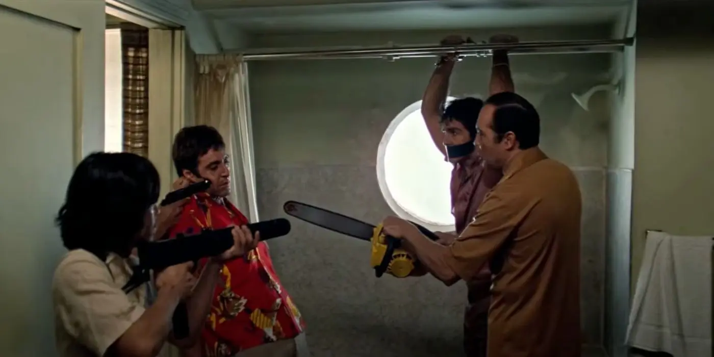 The Shot Cut From Scarface's Infamous Chainsaw Scene (& Why)