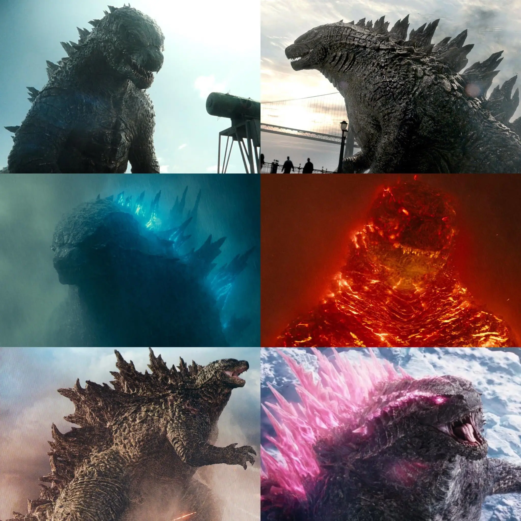 Godzilla's different appearance throughout the Monsterverse. :  r/Monsterverse