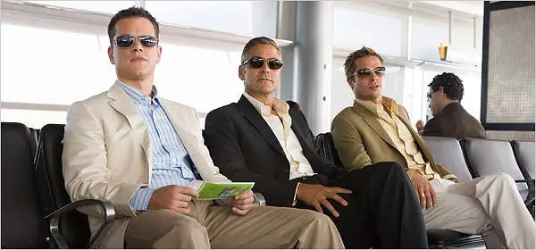 Matt Damon, George Clooney y Brad Pitt en Ocean's Thirteen