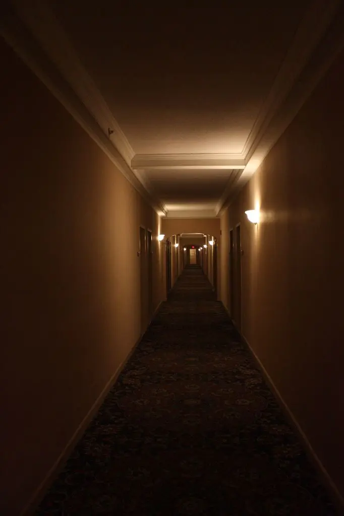 The neverending hallway | Dark aesthetic, Hotel hallway, Eerie