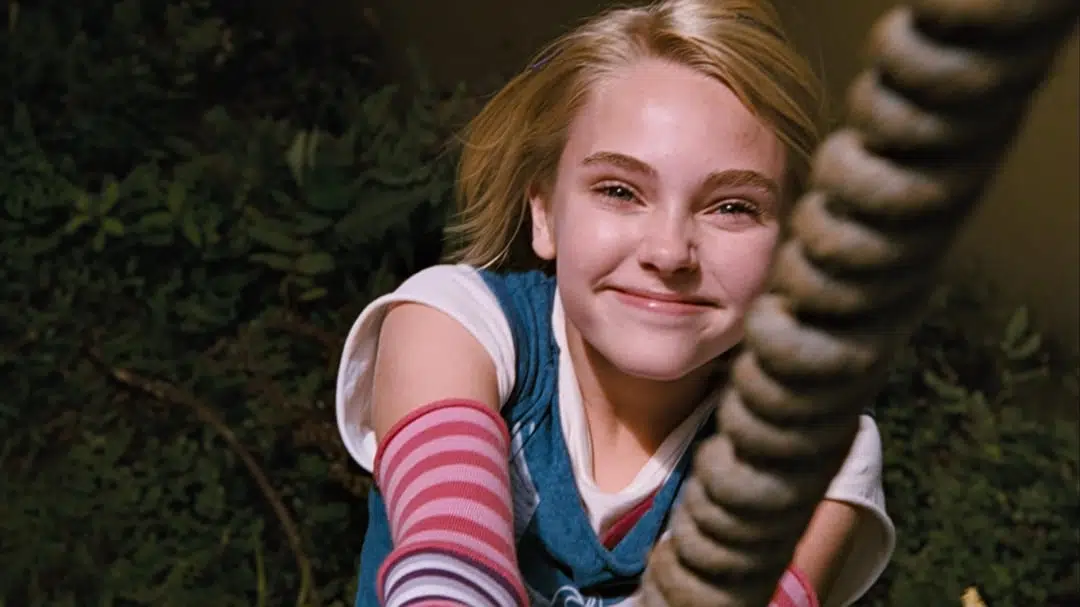 In Bridge to Terabithia (2007), Leslie, a child, hits her head on a rock  and dies. This is a reference to the irriversible trauma this movie gave me  as a kid, why