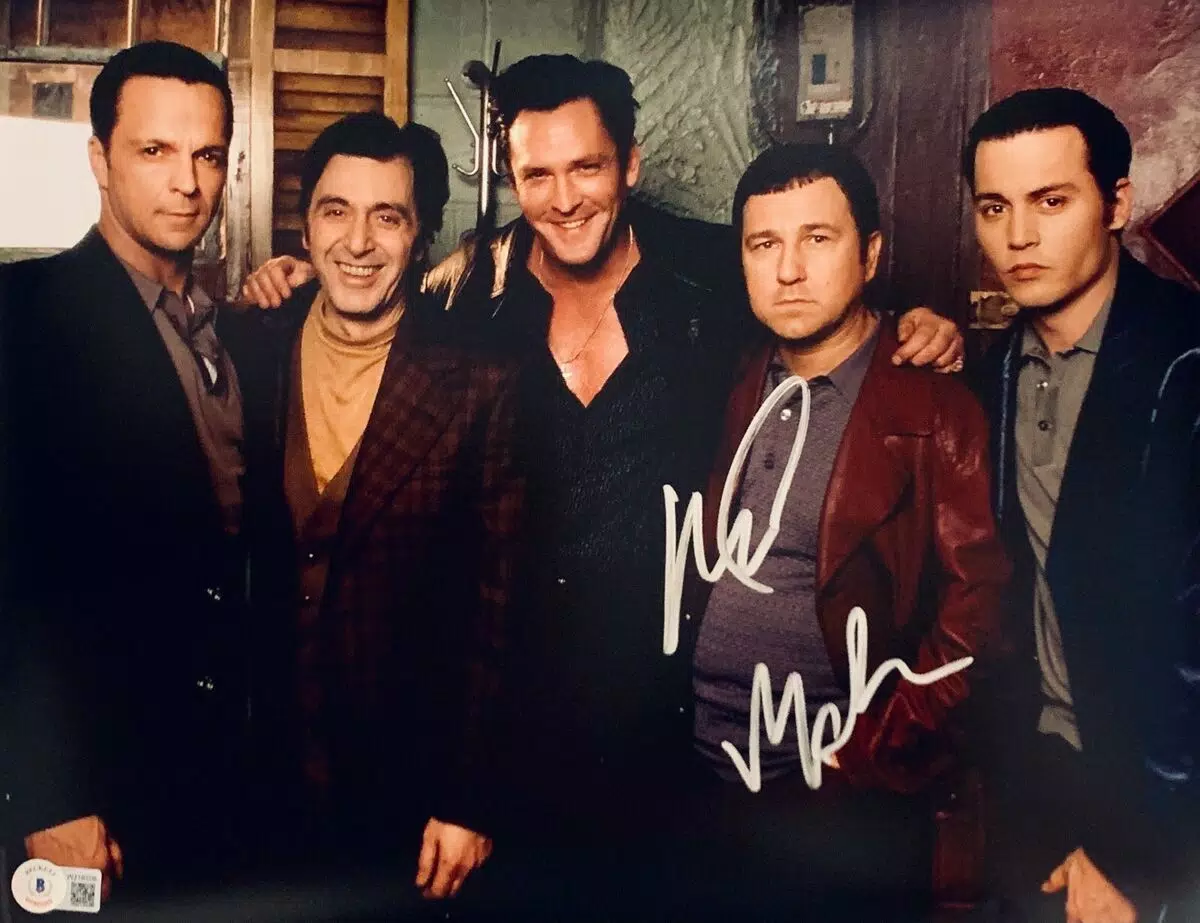 Michael Madsen Signed 11x14 Donnie Brasco Mafia Photo Beckett Witnessed