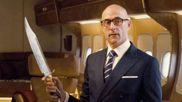 Bowie Knife of Merlin (Mark Strong) as seen in Kingsman: The Golden Circle  movie | Spotern