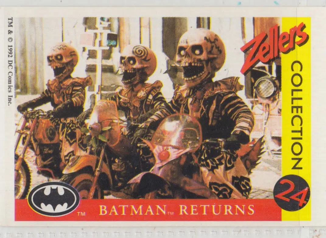 1992 Zellers Batman Returns Red Triangle Circus Gang Motorcyclists #19 on  Kronozio