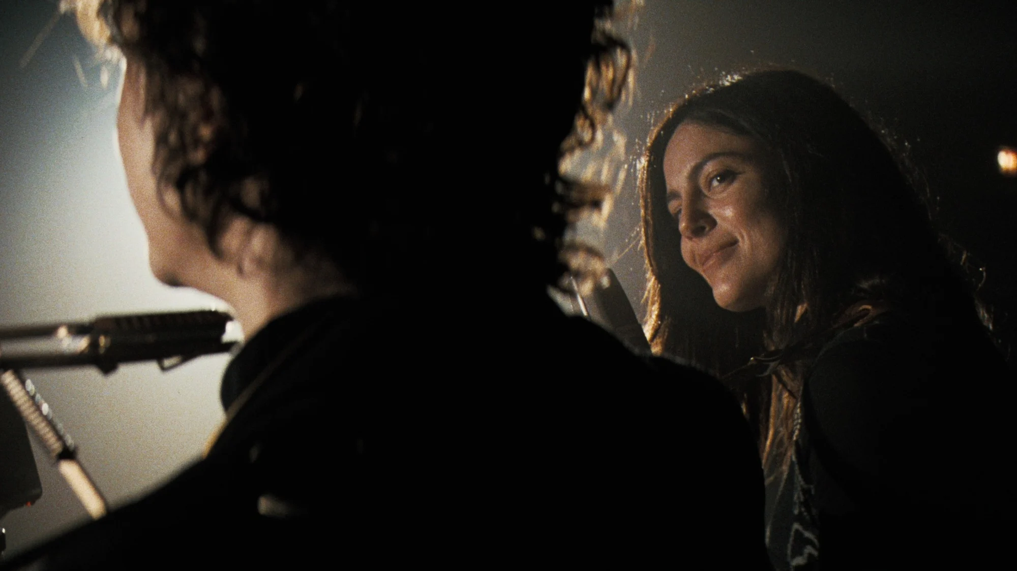 Monica Barbaro and Timothee Chalamet in A Complete Unknown