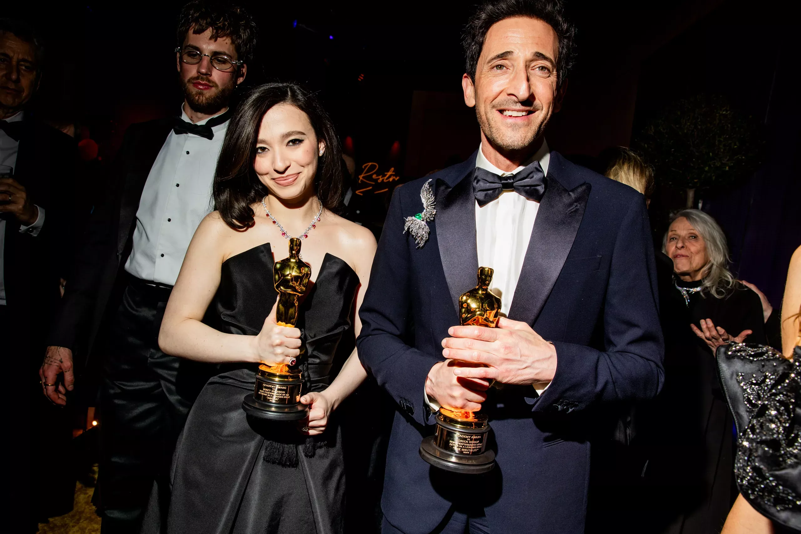 Mikey Madison and Adrien Brody