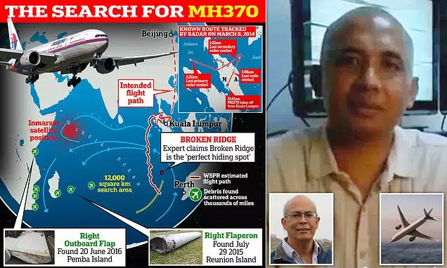 Has the mystery of MH370 plane crash finally be solved? Expert claims he  may have pinpointed the 'perfect hiding place' where doomed Malaysian  Airlines flight crashed | Daily Mail Online