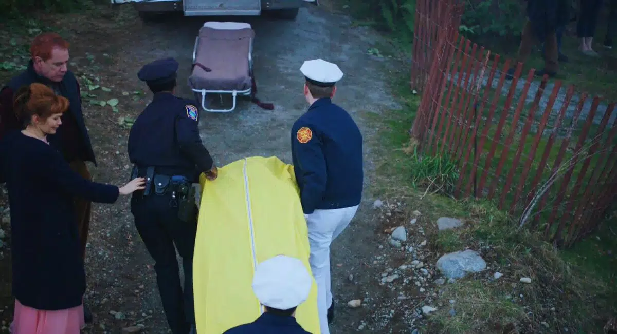 police taking away dead body