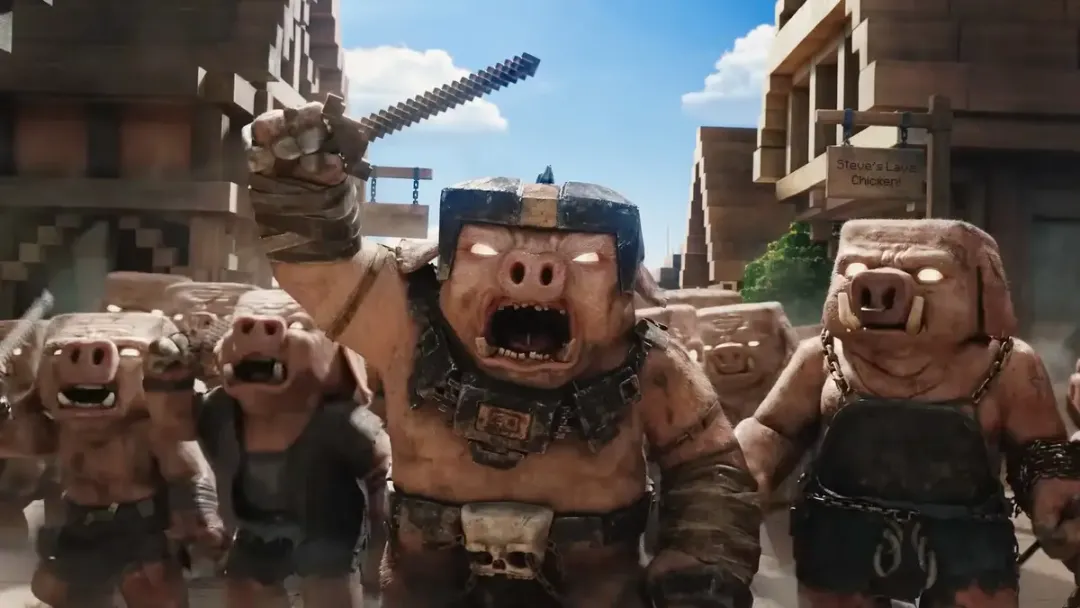 Animated pigs in armour with weapons