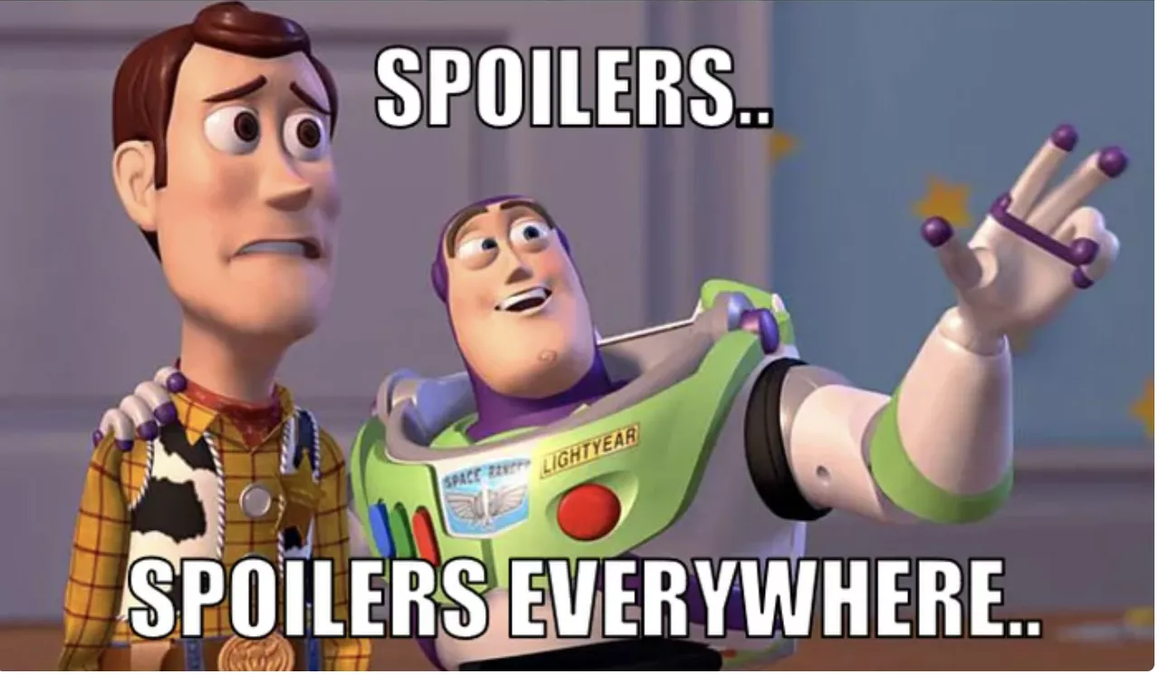 Woody and Buzz spoilers meme