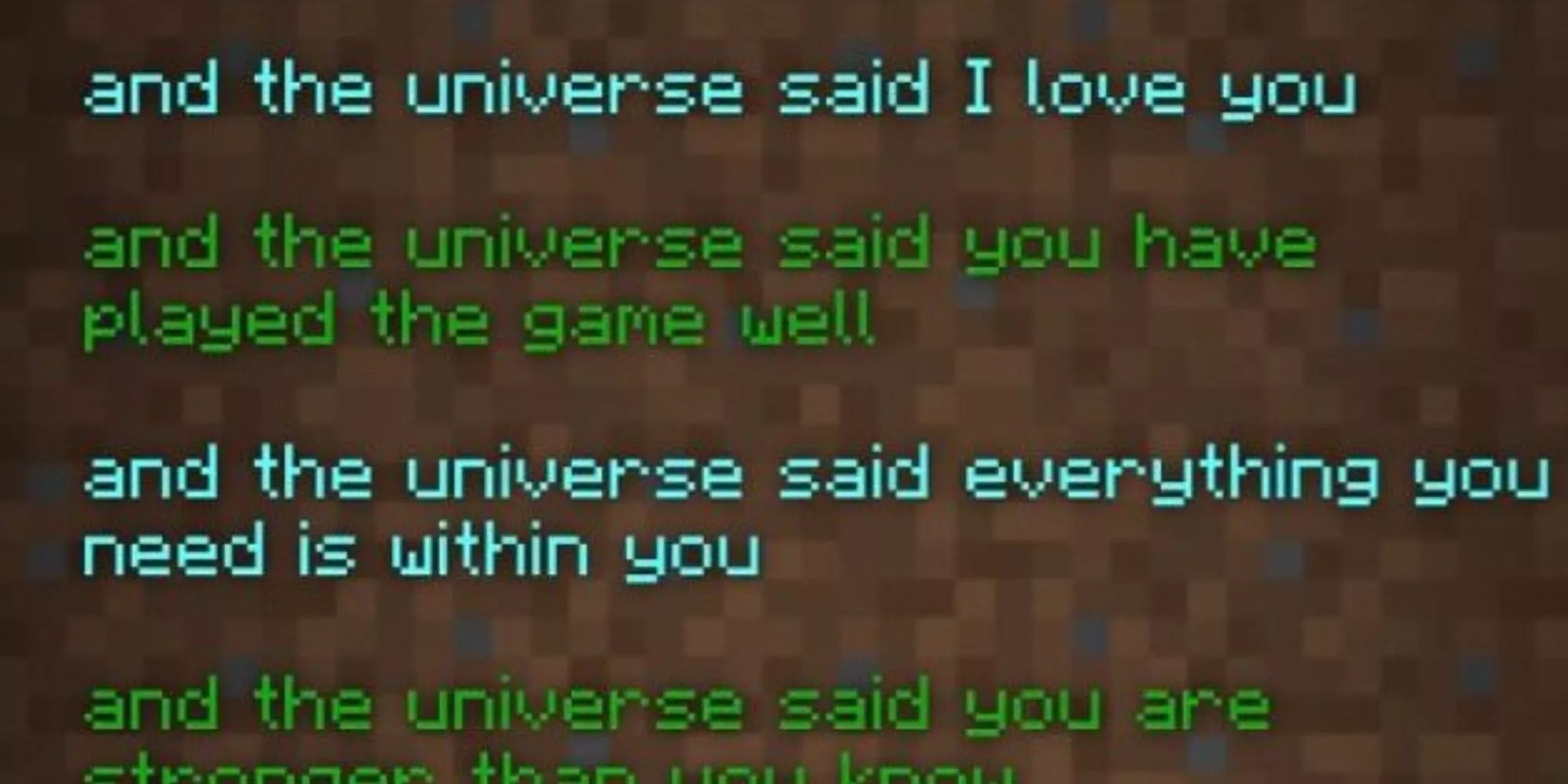 And the Universe Said I Love You”: The Unexpected Philosophy of Minecraft ☆  G.URL