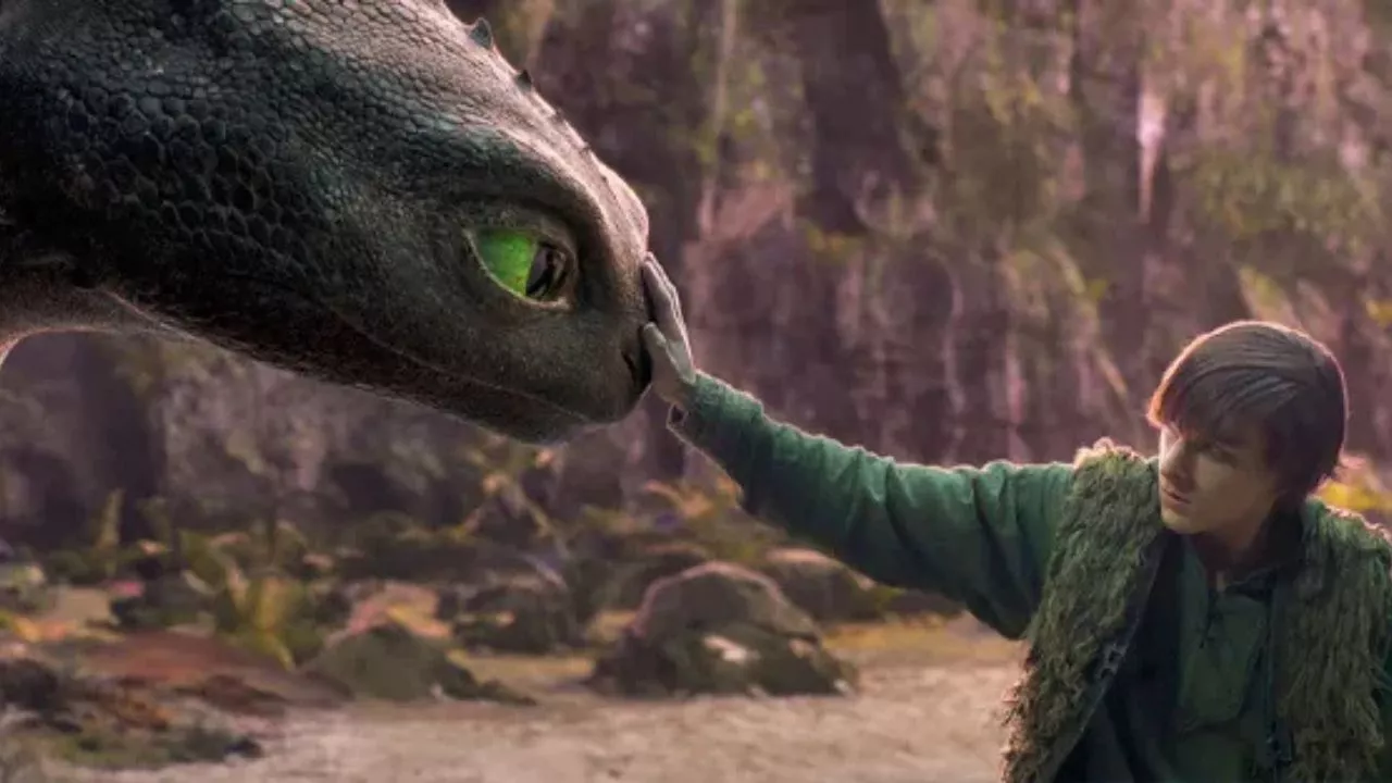 Toothless and Hiccup in How to Train Your Dragon 2025