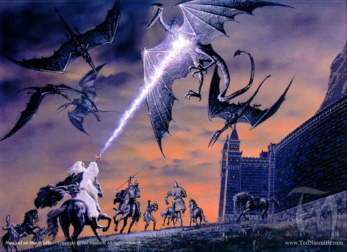 Nazgûl at the Walls – Ted Nasmith