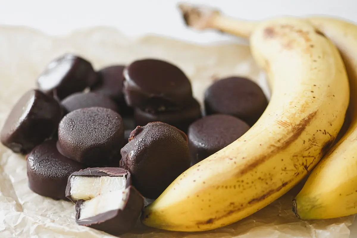 Chocolate Covered Frozen Bananas