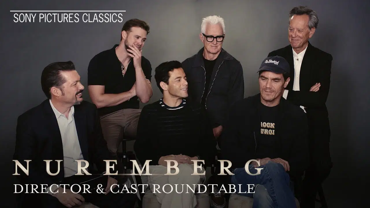 NUREMBERG Roundtable with Rami Malek, Leo Woodall, John Slattery, Richard E. Grant & Michael Shannon