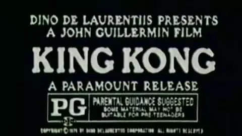 King Kong 1976 TV trailer