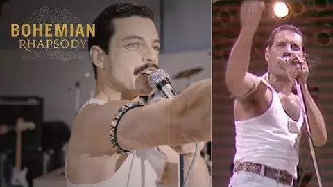Bohemian Rhapsody | Live Aid Side by Side: "We Will Rock You" | 20th Century FOX